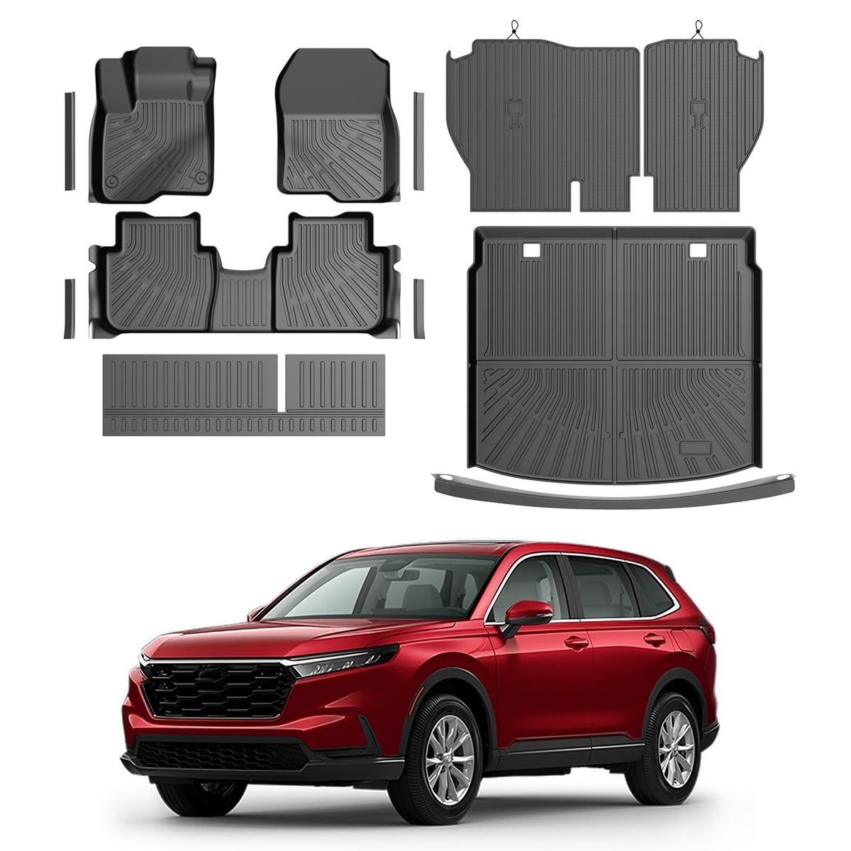 Cartist Floor Mats Fit for Honda HR-V HRV 2023 2024 2025 2026 (Include Hybrid) All Weather Floor Liners Front & 2nd Row Floor Mat for HRV Heavy Duty