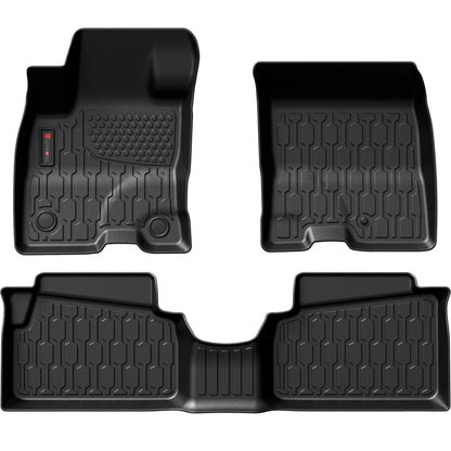 Floor Mats Compatible with Mazda CX-5 2017-2025, All Weather TPE Floor Liners, Custom Fit Car mats, 1st & 2nd Row, Black