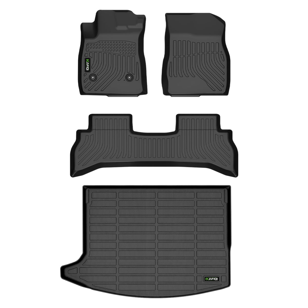 HAFIDI® Floor Mats & Cargo Liner Set Fit for 2023-2027 Kia NIRO & NIRO Hybrid (Not for NIRO EV &NIRO PHEV) All Weather Protection TPE Anti-Slip Floor Liners Custom Accessories -Black