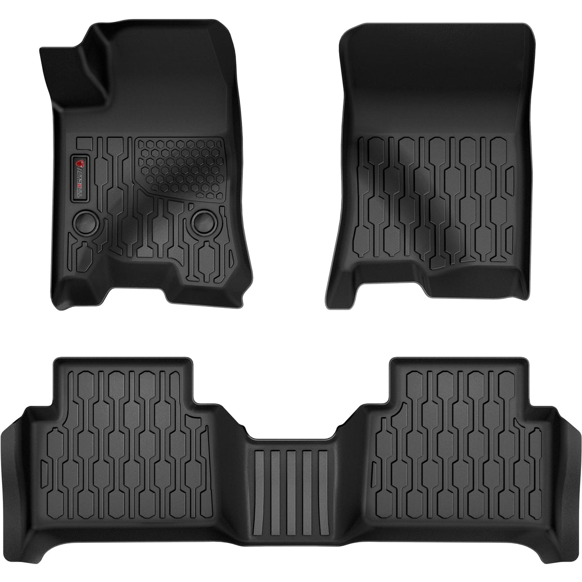 Floor Mats Compatible with Mazda CX-5 2017-2025, All Weather TPE Floor Liners, Custom Fit Car mats, 1st & 2nd Row, Black