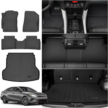 Floor Mats & Trunk Mat for Honda Civic Gas Sedan 2006-2011(Not for Coupe)