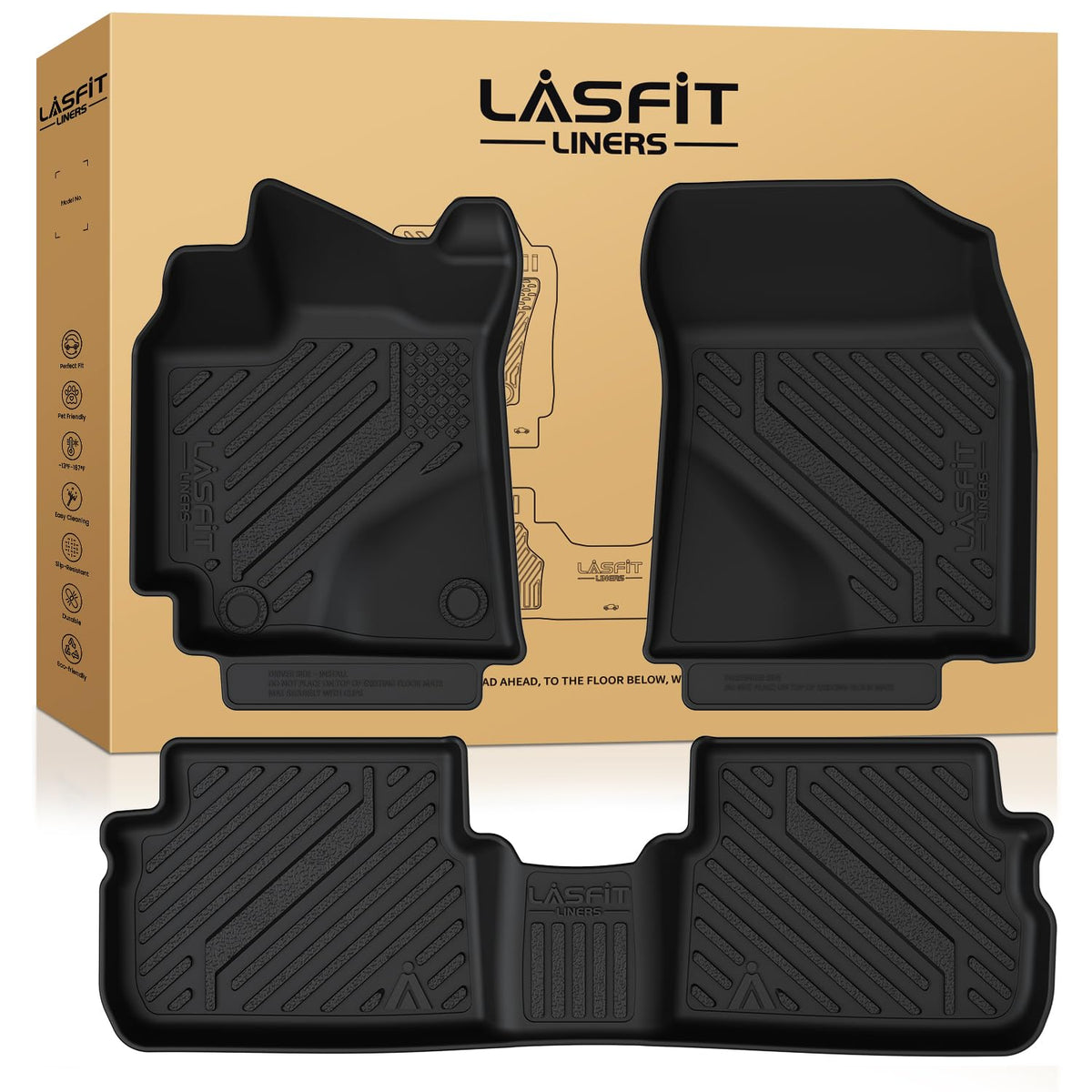 LASFIT Floor Mats for Toyota 4Runner 2013-2024 & for Lexus GX460 2014-2023