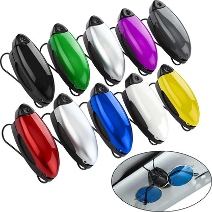 Frienda 10 Pcs Sunglass Visor Clip for Car, Colorful