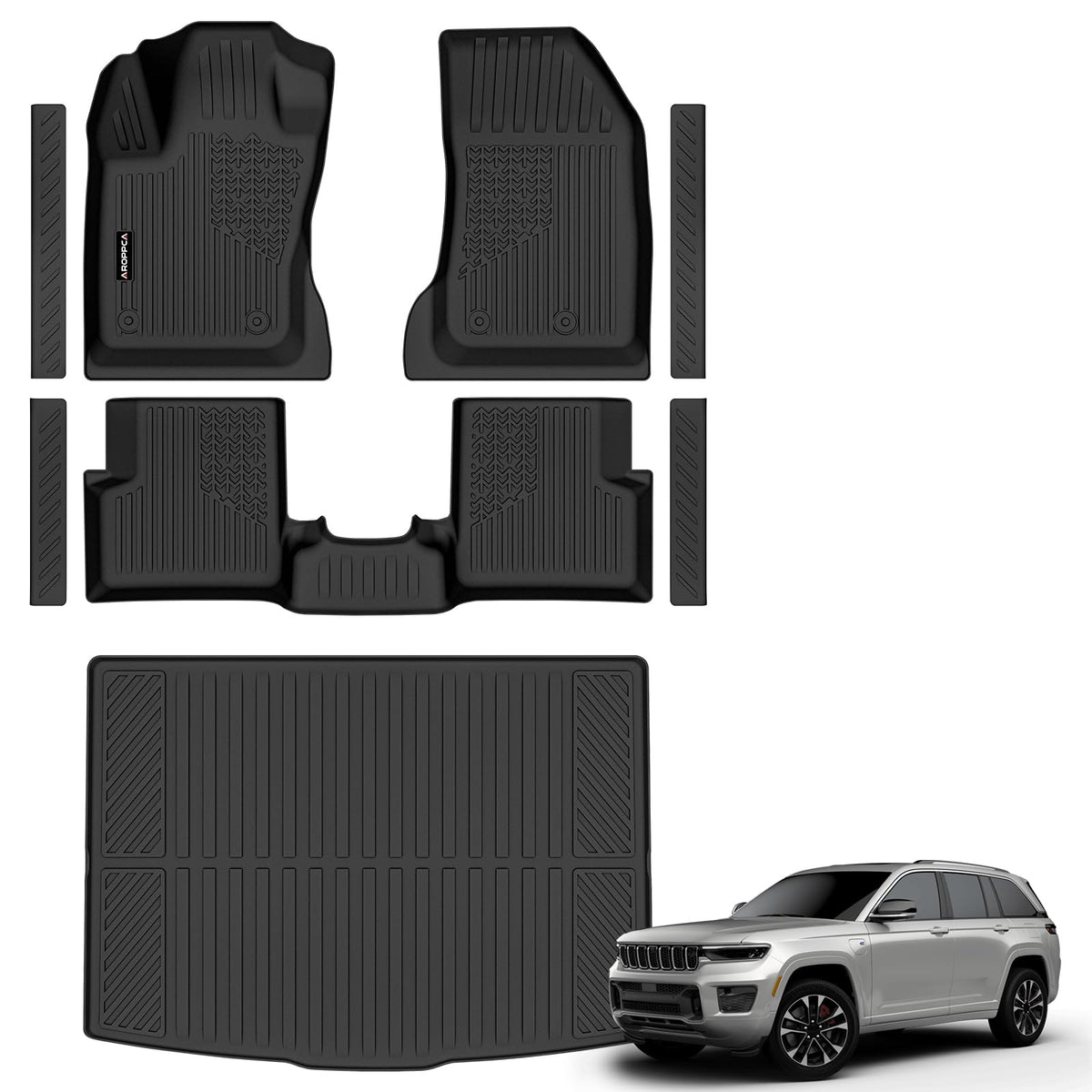 All Weather Floor Mats Full Sets for 2015-2020 Chevy Chevrolet Suburban