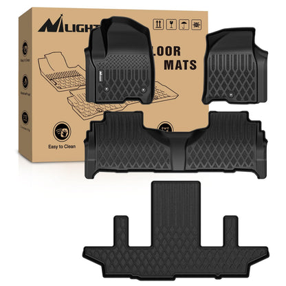 Nilight TPE Floor Mats for Chevy Silverado GMC Sierra Extended Cab