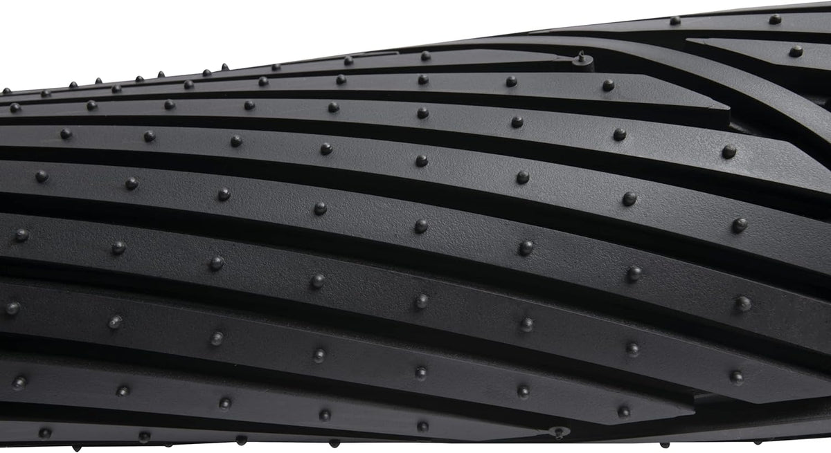 Amazon Basics Heavy Duty Thick PVC Car Floor Mats, Anti-Slip, Easy to Clean, Universal Trim-to-Fit All-Weather for Automotive SUV Sedans Trucks, 4-Piece, Solid Black
