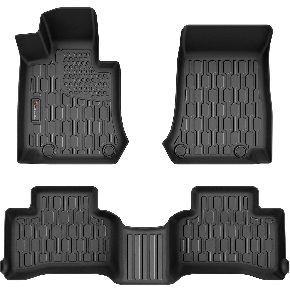 Floor Mats Compatible with Mazda CX-5 2017-2025, All Weather TPE Floor Liners, Custom Fit Car mats, 1st & 2nd Row, Black