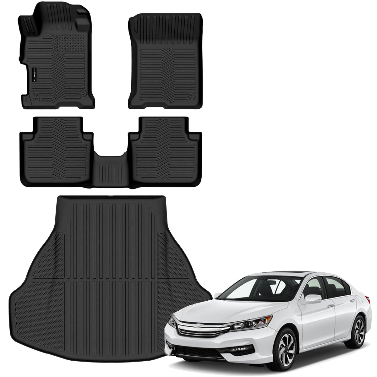 AUXKO All Weather Floor Mats for Honda Accord Sedan 2013-2017