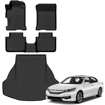 AUXKO All Weather Floor Mats for Honda Accord Sedan 2013-2017