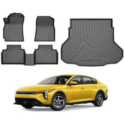 KUST Custom Fit Floor Mats for 2019-2025 2026 Nissan Altima Accessories All Weather Floor Mat Carpet Liners Front Rear 2 Row Seat Black Liner TPE