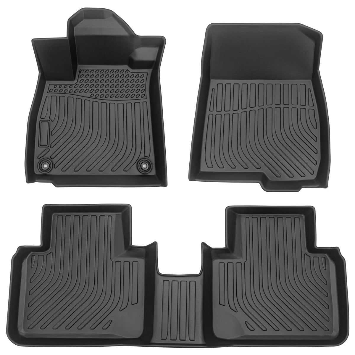 Car Floor Mats for 2012-2018 Ford Focus,All Weather TPE Rubber Full Set Includes 1st 2nd Row Front Maximum Coverage,Non Slip (for 2012-2018 Ford Focus)