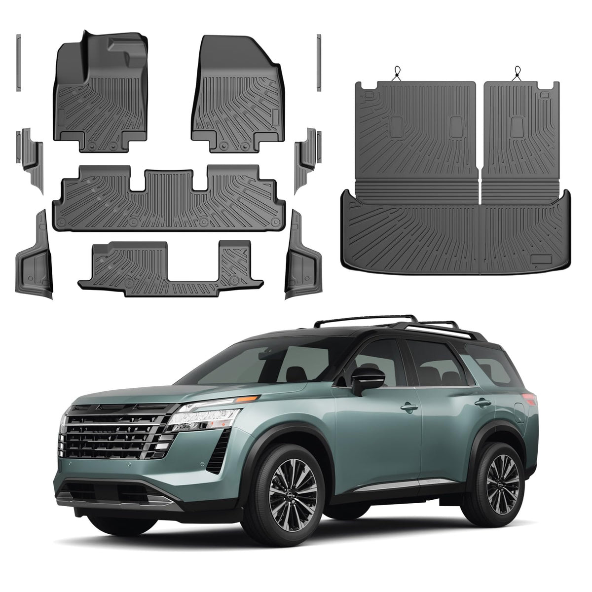 Cartist Floor Mats Fit for Honda HR-V HRV 2023 2024 2025 2026 (Include Hybrid) All Weather Floor Liners Front & 2nd Row Floor Mat for HRV Heavy Duty