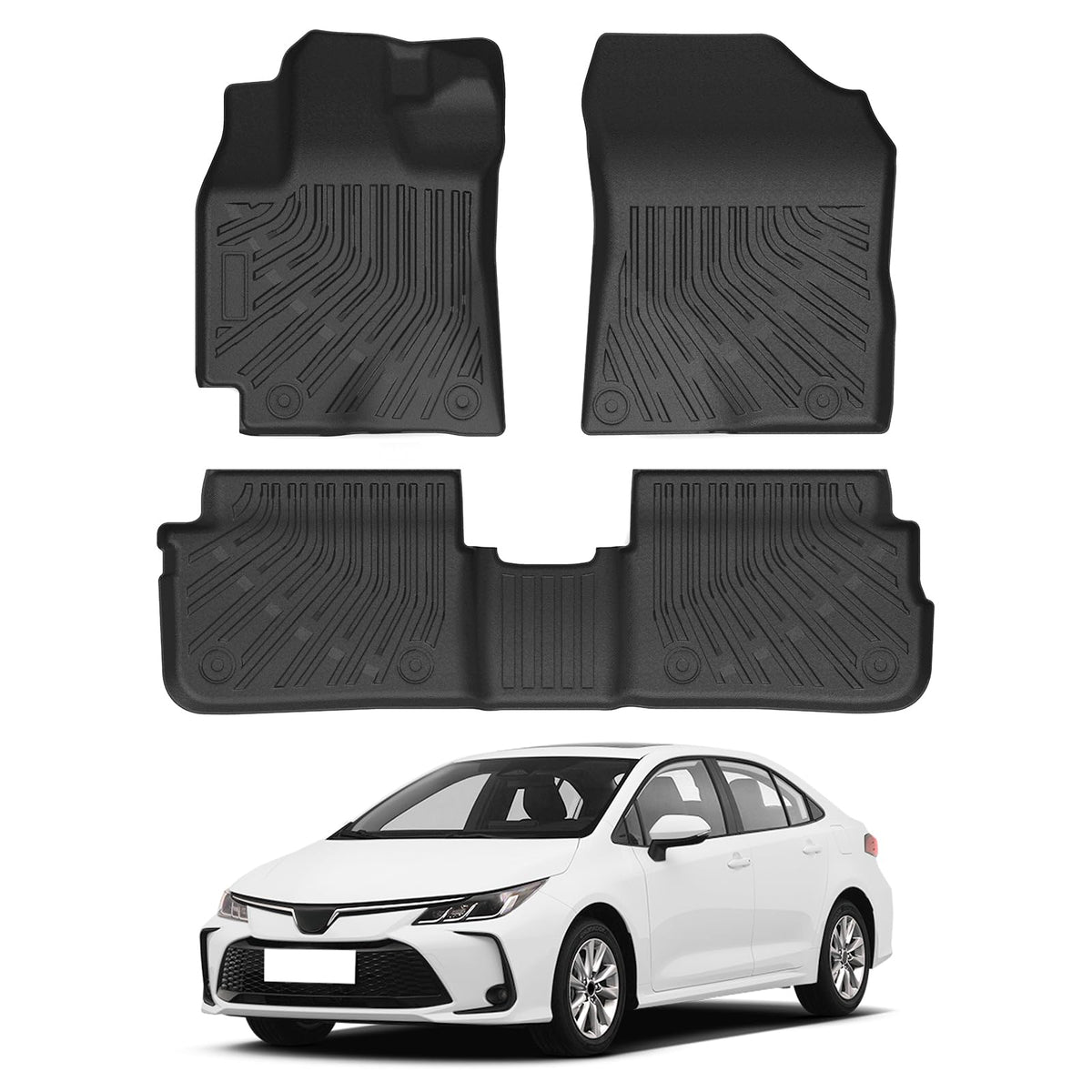 Cartist Floor Mats Fit for Honda HR-V HRV 2023 2024 2025 2026 (Include Hybrid) All Weather Floor Liners Front & 2nd Row Floor Mat for HRV Heavy Duty