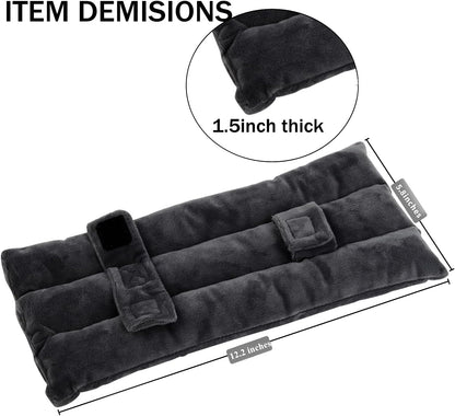 Seat Belt Pillow for Mastectomy Post-Surgery, Heart Surgery Recovery Support Cushion for Chest Chemo Port Pacemaker Bypass Hysterectomy Recovery Pillow (Black)