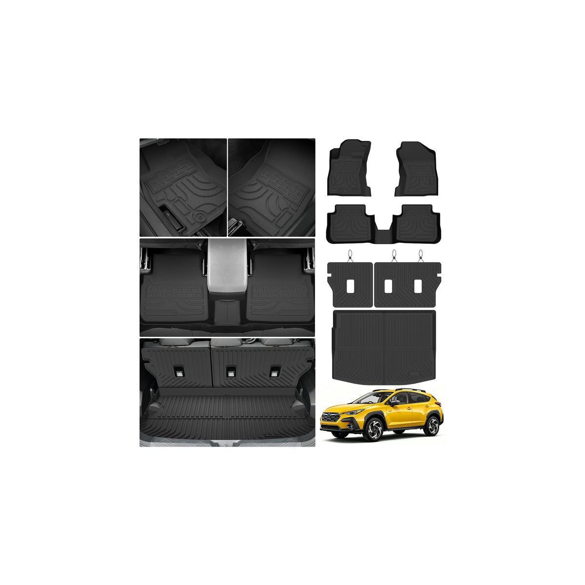KUST Custom Fit Floor Mats for 2019-2025 2026 Nissan Altima Accessories All Weather Floor Mat Carpet Liners Front Rear 2 Row Seat Black Liner TPE