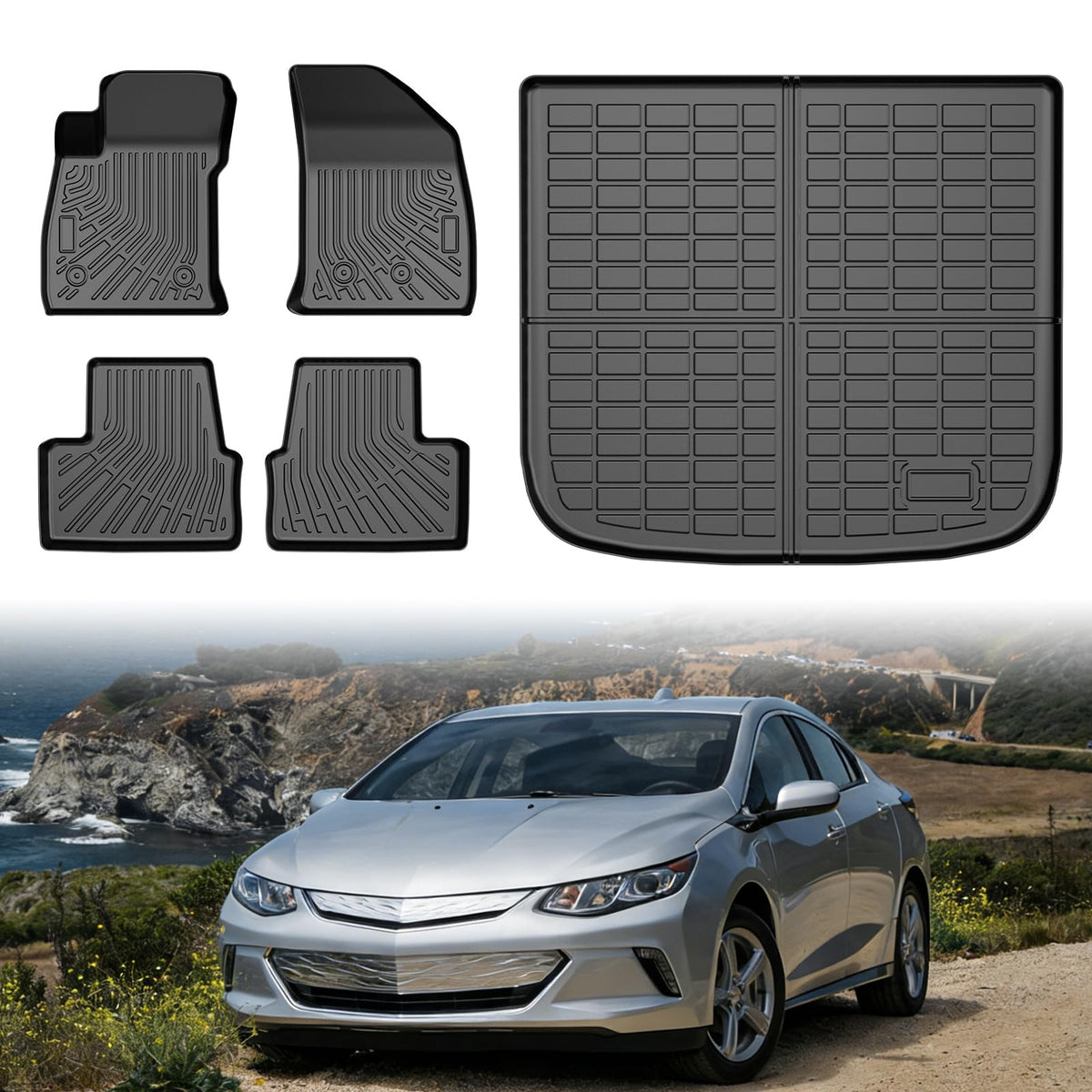 Cartist Floor Mats Fit for Honda HR-V HRV 2023 2024 2025 2026 (Include Hybrid) All Weather Floor Liners Front & 2nd Row Floor Mat for HRV Heavy Duty