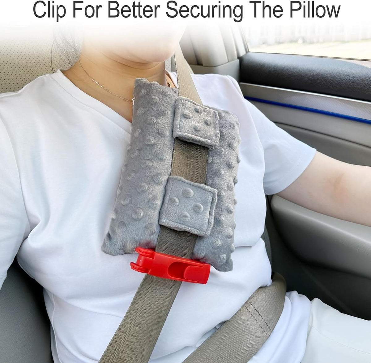 Port Pillows Chemo Port Pillow for Seatbelt Chest Protector Chemo Patients Pacemaker Heart Surgery Recovery Support Cushion Gifts Women Minky Dot Light Gray