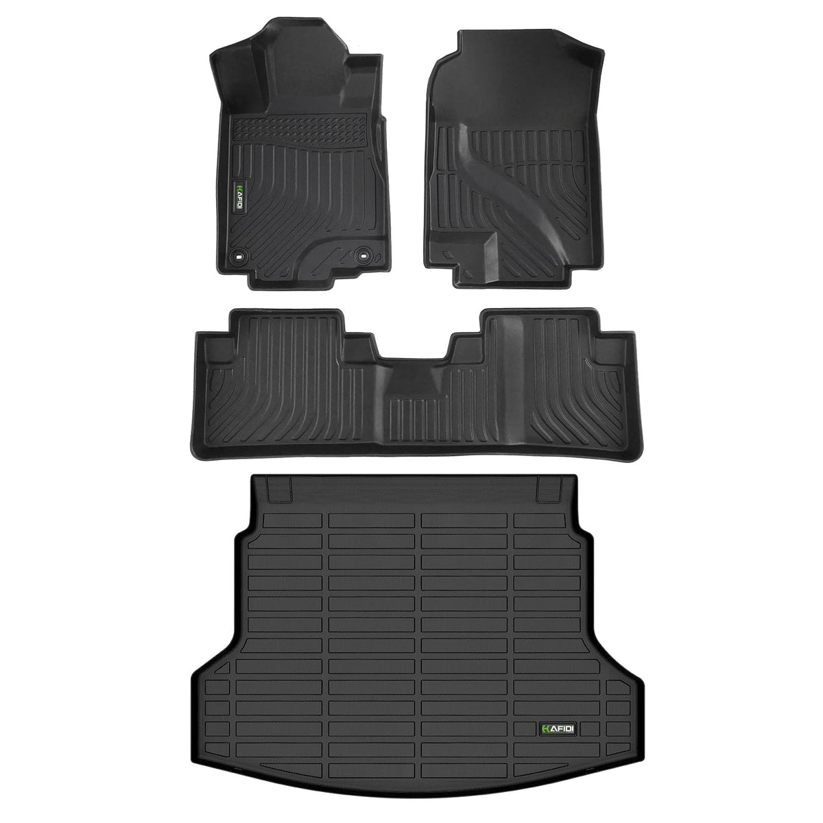 HAFIDI® Floor Mats & Cargo Liner Set Fit for 2023-2027 Kia NIRO & NIRO Hybrid (Not for NIRO EV &NIRO PHEV) All Weather Protection TPE Anti-Slip Floor Liners Custom Accessories -Black