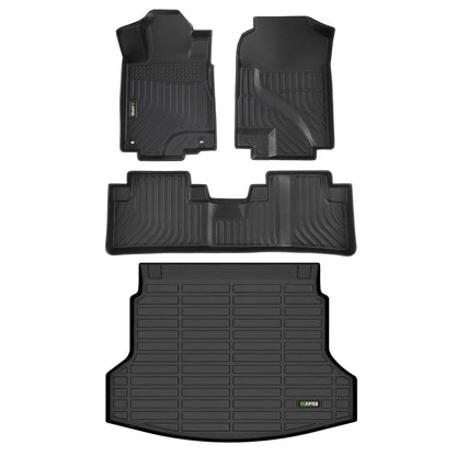 HAFIDI® Floor Mats & Cargo Liner Set Fit for 2023-2027 Kia NIRO & NIRO Hybrid (Not for NIRO EV &NIRO PHEV) All Weather Protection TPE Anti-Slip Floor Liners Custom Accessories -Black