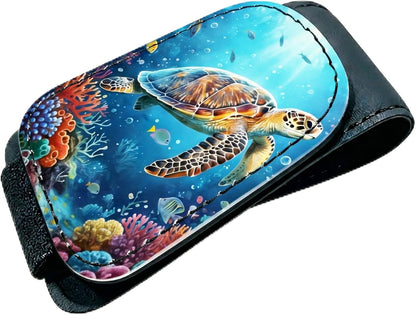 Ocean Turtle Car Sunglasses Holder Universal Magnetic Visor Accessories