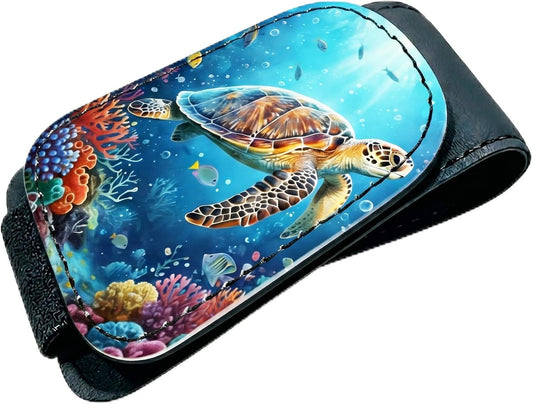 Ocean Turtle Car Sunglasses Holder Universal Magnetic Visor Accessories