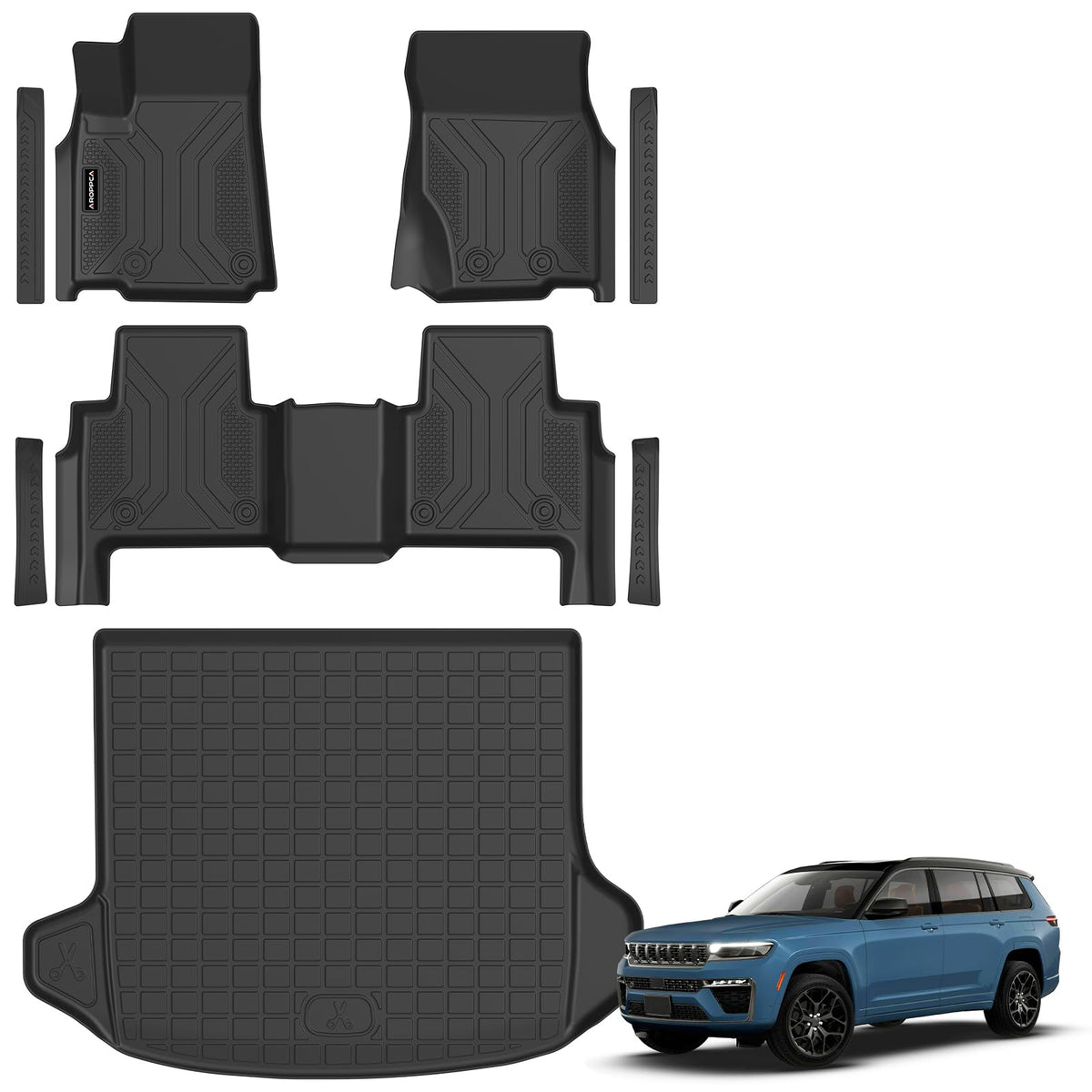 All Weather Floor Mats Full Sets for 2015-2020 Chevy Chevrolet Suburban