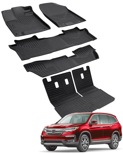 Car Floor Mats for Toyota Prius 2010-2015, 4PCS TPE Car Mats & Trunk Liner