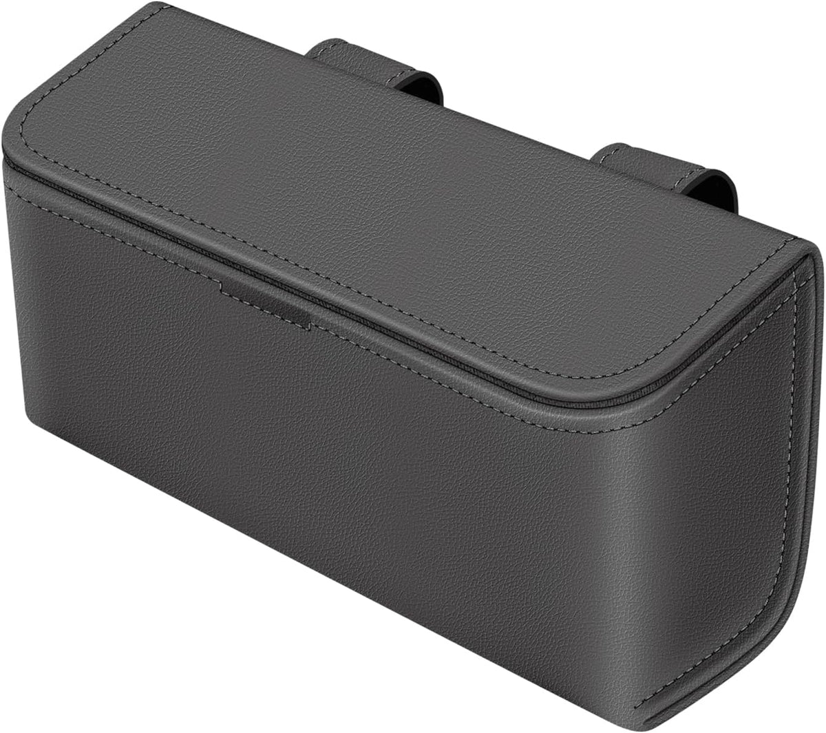 Magnetic Sunglasses Holder for Car Visor, PU Leather Clip, Black