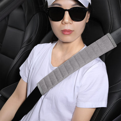 HighnessHwoo Car Seatbelt Covers Cushion Shoulder Pads Protector Sleeve for Adults, Auto Extra Long Seat Belt Strap Cover Decorations for Women, Kids, Honda, Trucks Accessories, 1pc, 15.5in, Black