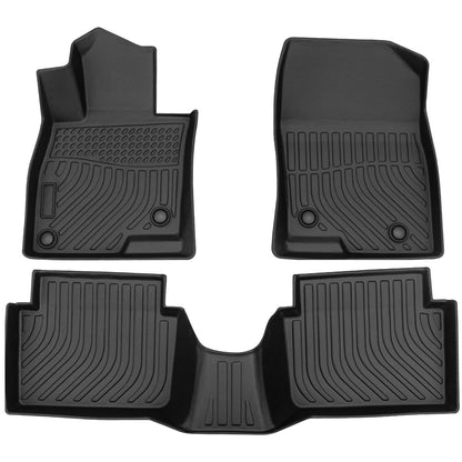Car Floor Mats for 2012-2018 Ford Focus,All Weather TPE Rubber Full Set Includes 1st 2nd Row Front Maximum Coverage,Non Slip (for 2012-2018 Ford Focus)