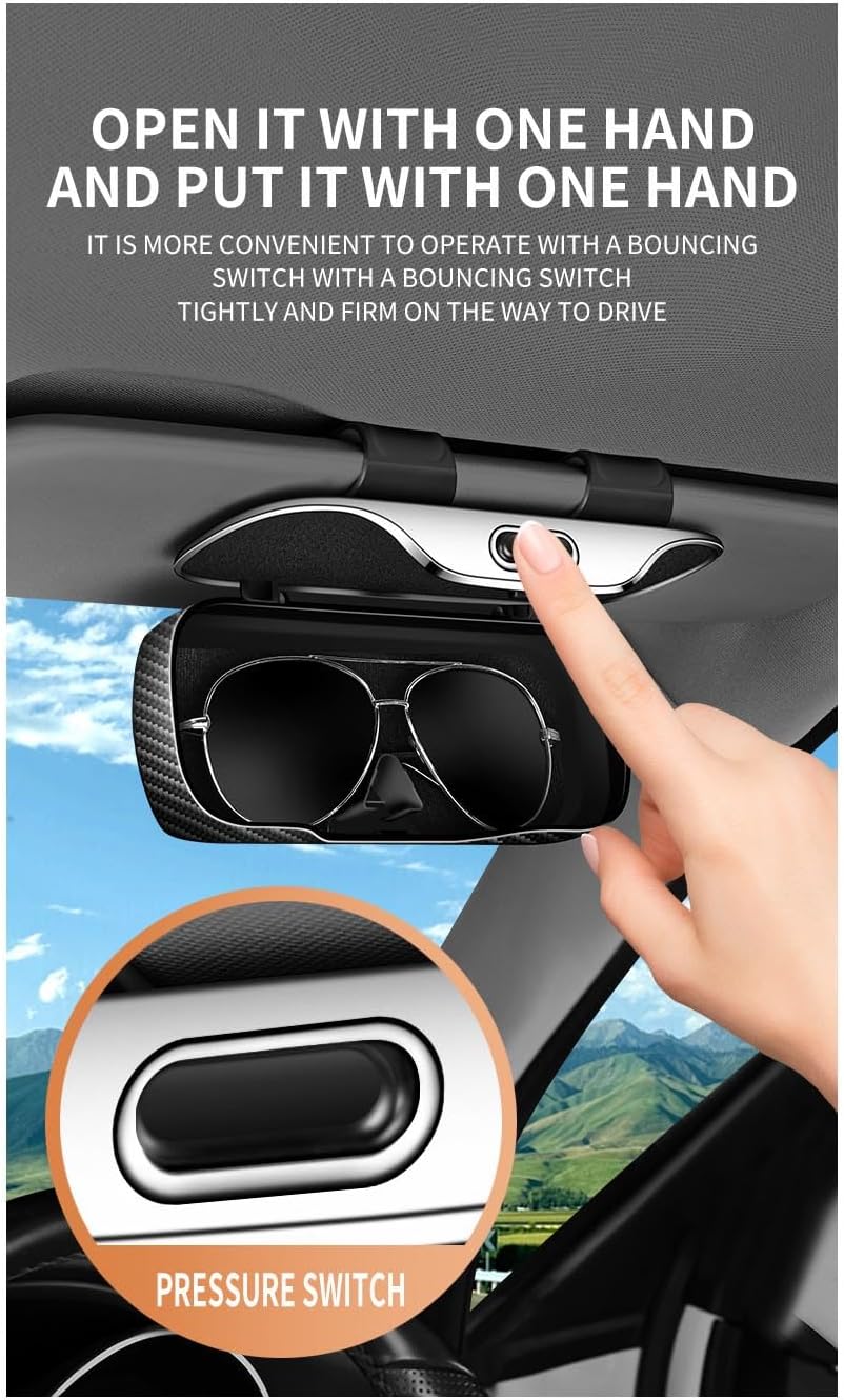 Sunglass Holder for Car Visor Clip Glasses Case Car Sunglasses Case for Car