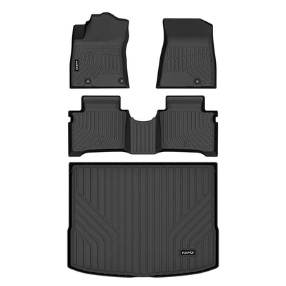 HAFIDI® Floor Mats & Cargo Liner Set Fit for 2023-2027 Kia NIRO & NIRO Hybrid (Not for NIRO EV &NIRO PHEV) All Weather Protection TPE Anti-Slip Floor Liners Custom Accessories -Black
