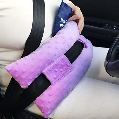 Hysterectomy Seatbelt Pillow for Post Surgery, Hysterectomy Recovery Must Have, Abdominal Pillows with Ice/Hot Pocket Tummy Tuck Cushions Seat Belt Padding Protectors, Minky Dot Denim Blue