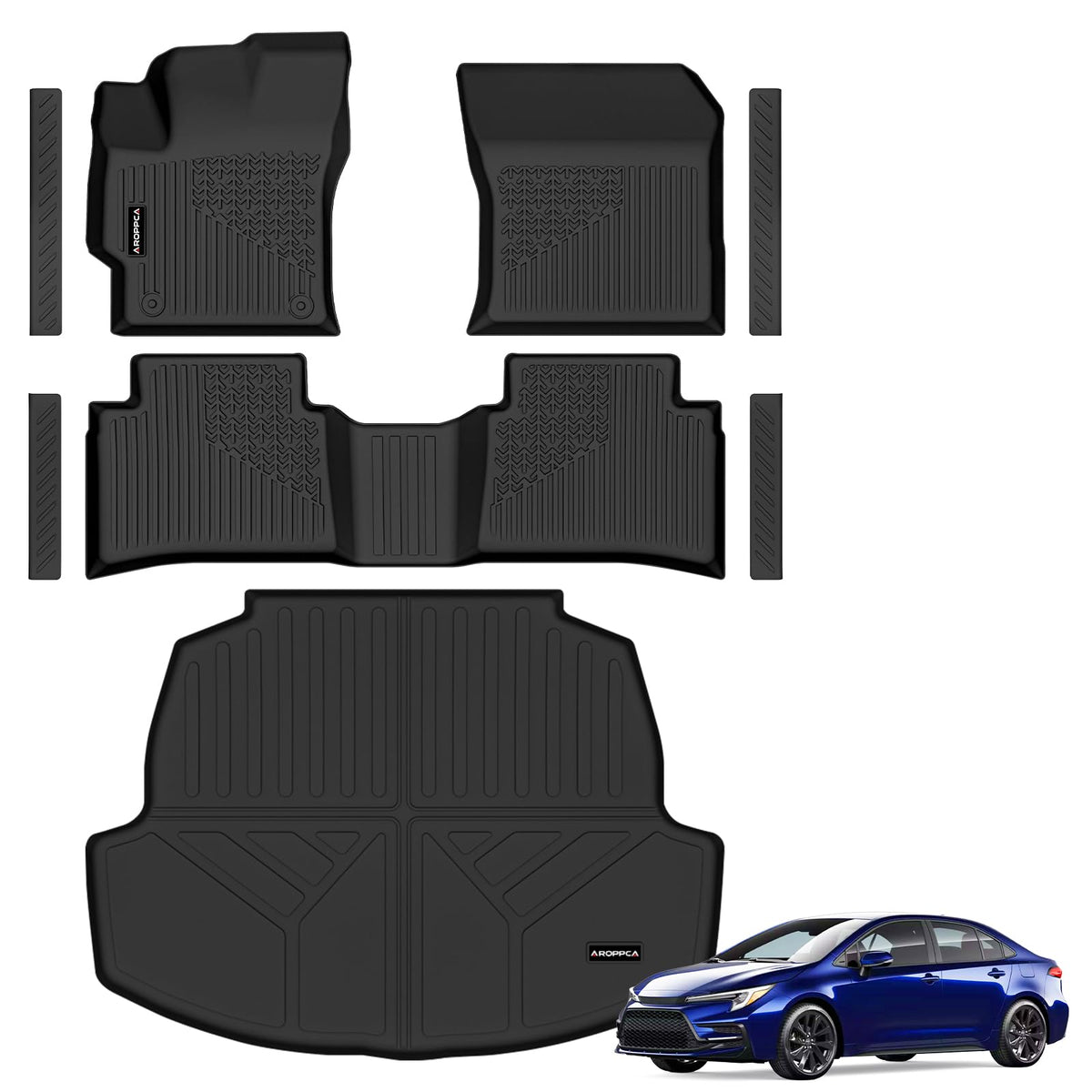 All Weather Floor Mats Full Sets for 2015-2020 Chevy Chevrolet Suburban