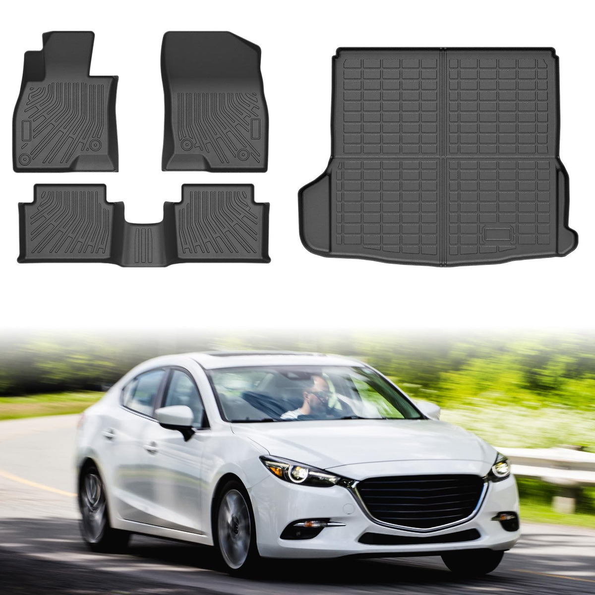 Cartist Floor Mats Fit for Honda HR-V HRV 2023 2024 2025 2026 (Include Hybrid) All Weather Floor Liners Front & 2nd Row Floor Mat for HRV Heavy Duty