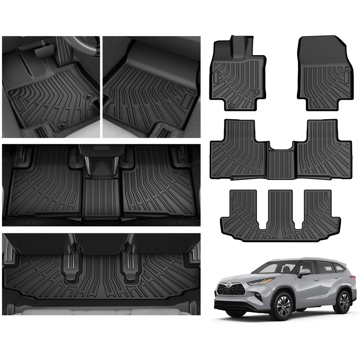 Cartist Floor Mats Fit for Honda HR-V HRV 2023 2024 2025 2026 (Include Hybrid) All Weather Floor Liners Front & 2nd Row Floor Mat for HRV Heavy Duty