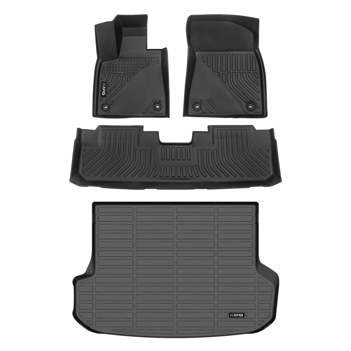 Floor Mats Custom for Toyota Corolla 2009-2013 All Weather Protection TPE Heavy Duty Non-Slip Automotive Floor Liners Fits Front& 2nd Row Full Set Accessories, Black
