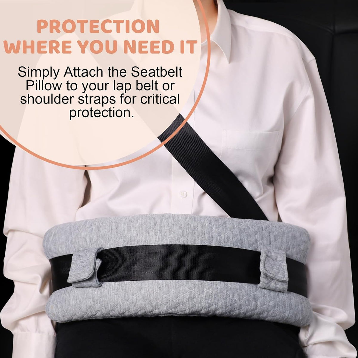 Seat Belt Pillow Post Surgery for Mastectomy and Heart Surgery