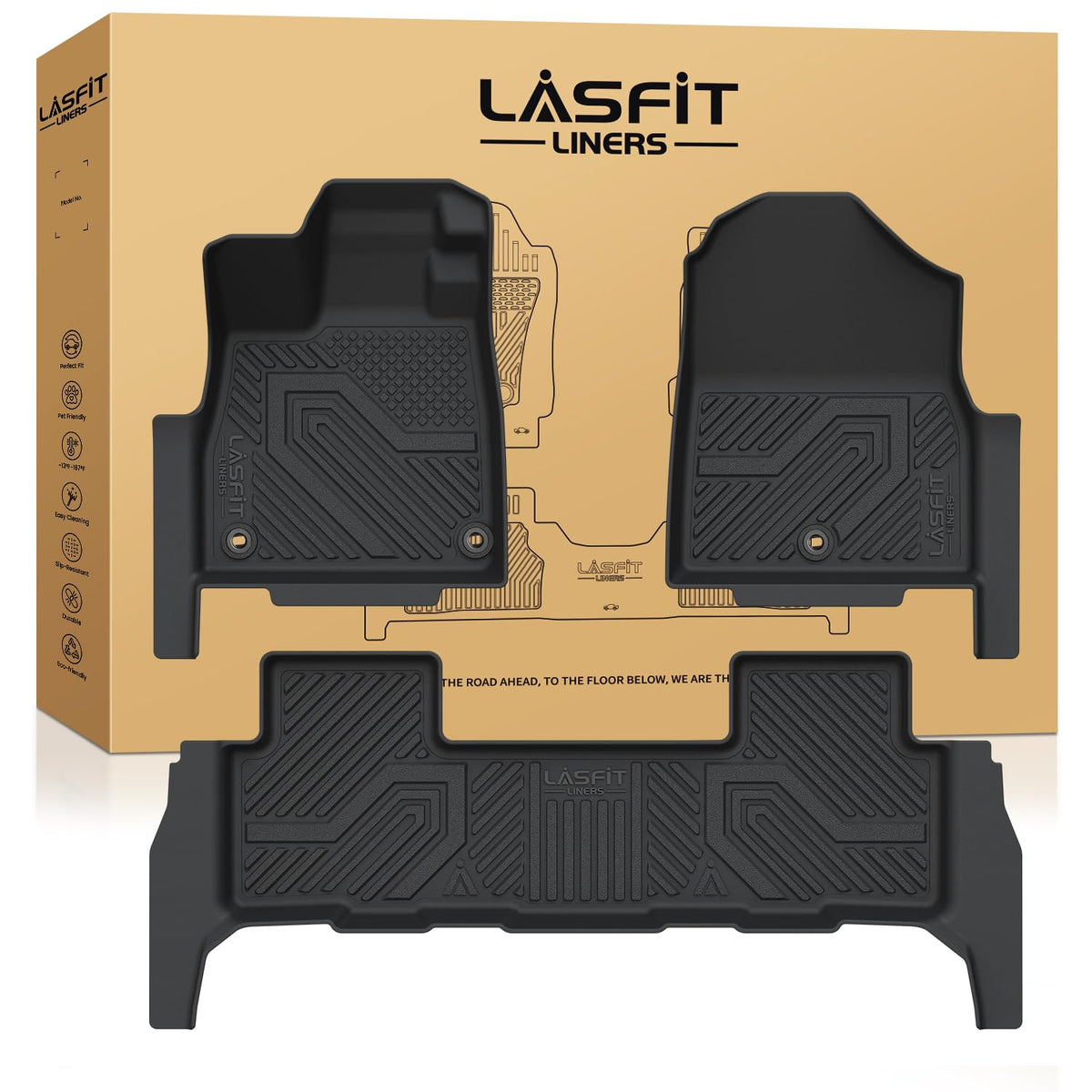 LASFIT Floor Mats for Honda Accord 2008-2012 (Fit Sedan, NOT for Coupe)