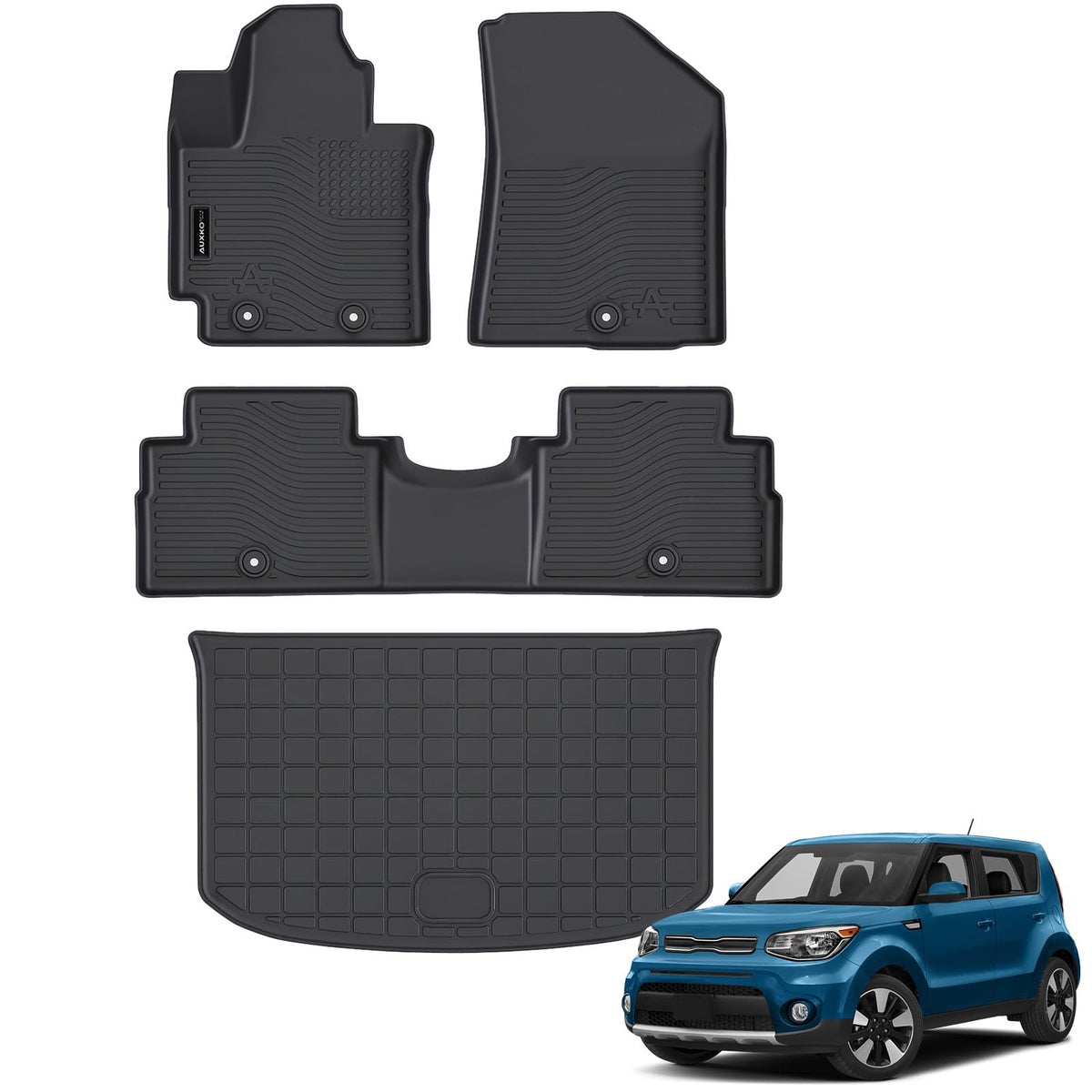 AUXKO Floor Mats Cargo Mat Backrest Mat for 2027 Kia Telluride Hybrid