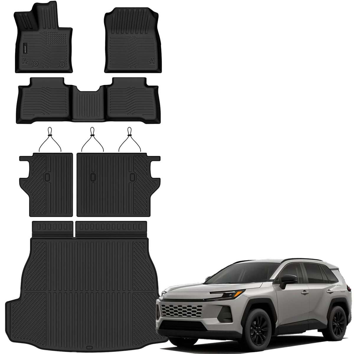 AUXKO All Weather Floor Mats for Toyota Camry 2025 2026 Include Hybrid