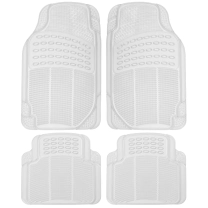 BDK Floor Mats, 4-Piece All-Weather Car Mat with Universal Fit Design, Durable Rubber Car Floor Mats with Capture Ridges, Waterproof for Cars Trucks SUV (Black)