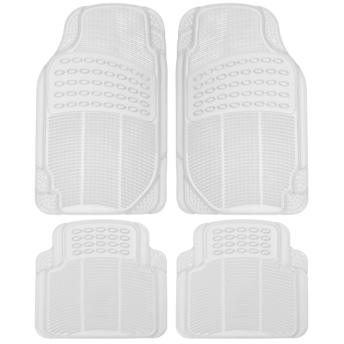 BDK ProLiner Car Floor Mats for Cars Trucks SUV, 3-Piece All-Weather Heavy Duty Rubber Liners with Universal Trimmable Fit, Durable Waterproof Vehicle Auto Floor Mats with Capture Ridges Black