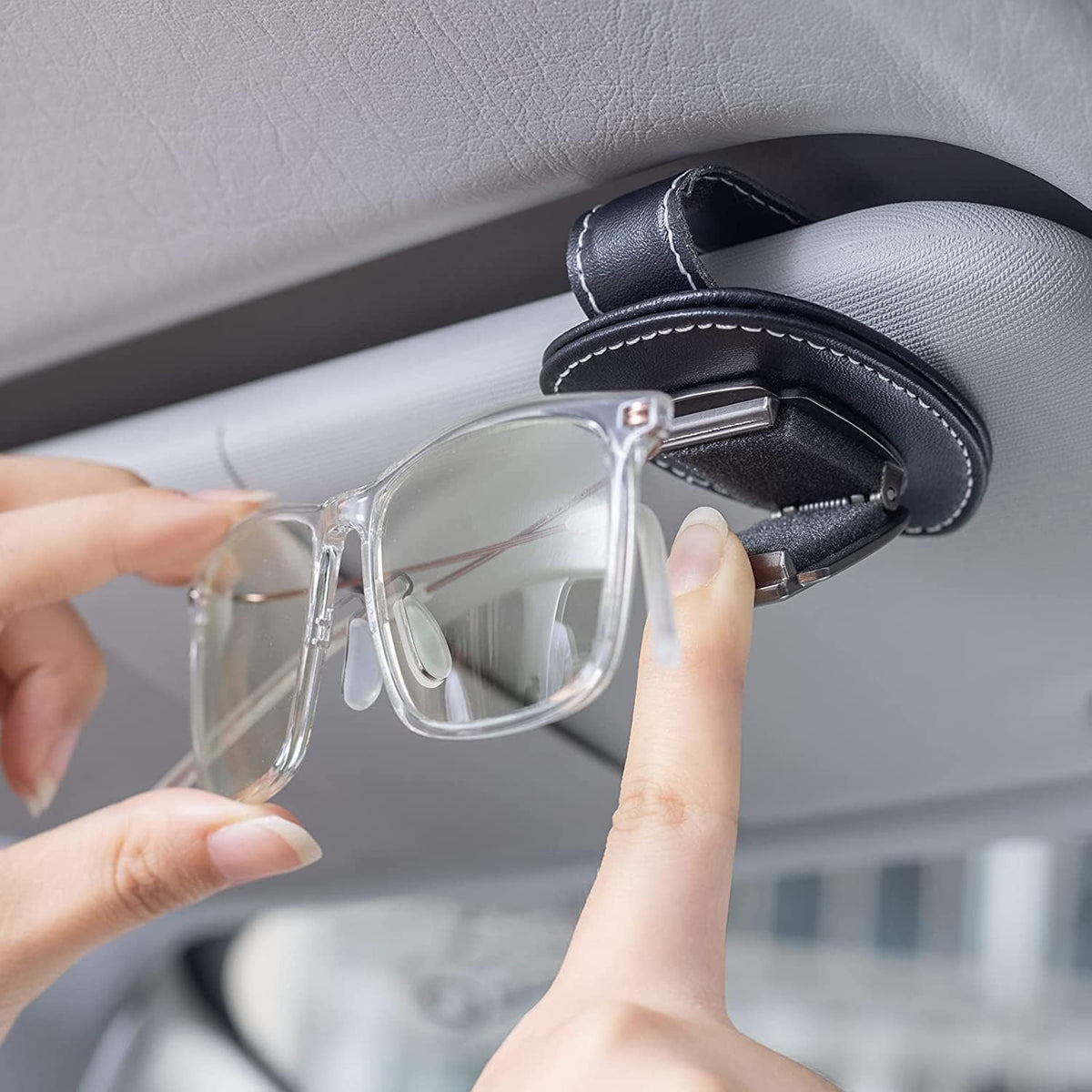 Sunglass Holder for Chevy SS Sun Visor, Car Glasses Clip, Black
