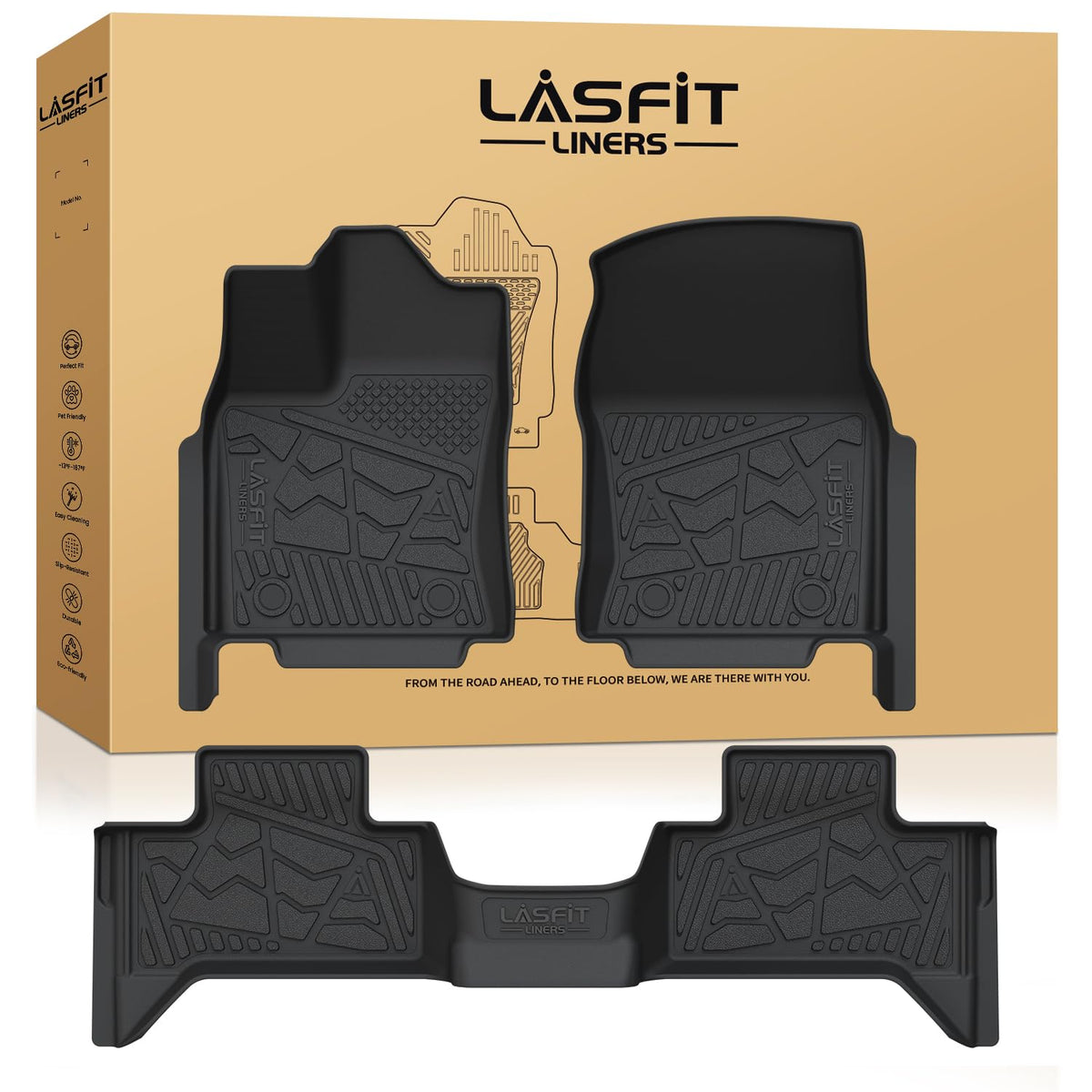 LASFIT Floor Mats for Toyota 4Runner 2013-2024 & for Lexus GX460 2014-2023