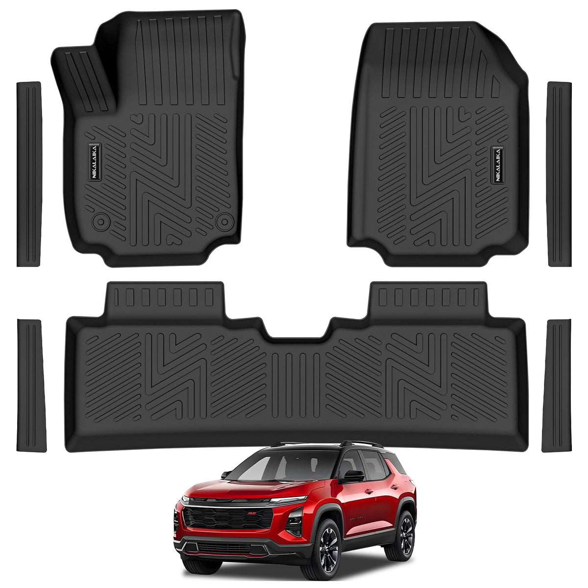 Floor Mats & Cargo Liner for 2022-2026 Jeep Wagoneer 8 Passenger (Non L/S)
