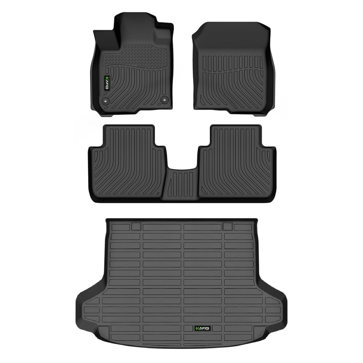 Floor Mats Custom for Toyota Corolla 2009-2013 All Weather Protection TPE Heavy Duty Non-Slip Automotive Floor Liners Fits Front& 2nd Row Full Set Accessories, Black