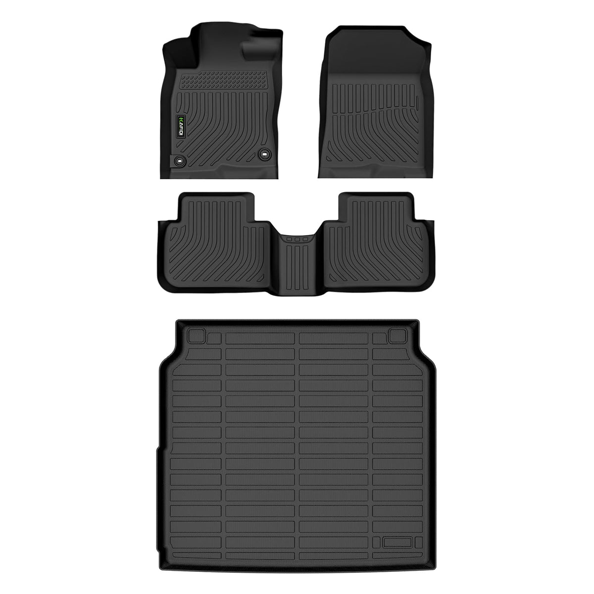 HAFIDI® Floor Mats & Cargo Liner Set Fit for 2023-2027 Kia NIRO & NIRO Hybrid (Not for NIRO EV &NIRO PHEV) All Weather Protection TPE Anti-Slip Floor Liners Custom Accessories -Black