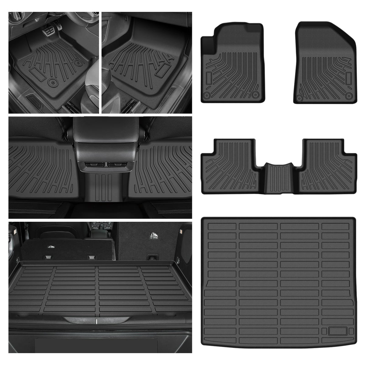 Cartist Floor Mats Fit for Honda HR-V HRV 2023 2024 2025 2026 (Include Hybrid) All Weather Floor Liners Front & 2nd Row Floor Mat for HRV Heavy Duty
