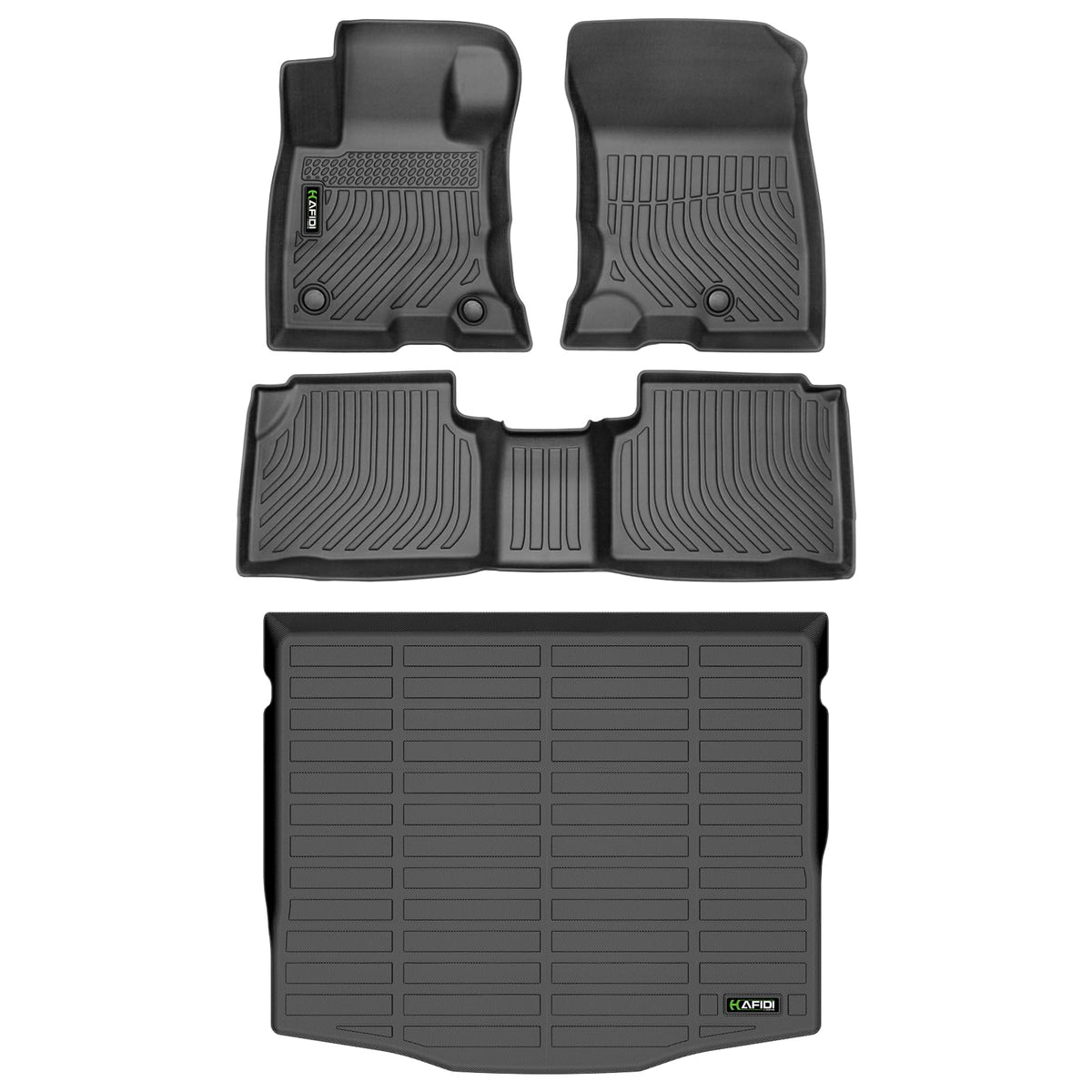 HAFIDI® Floor Mats & Cargo Liner Set Fit for 2023-2027 Kia NIRO & NIRO Hybrid (Not for NIRO EV &NIRO PHEV) All Weather Protection TPE Anti-Slip Floor Liners Custom Accessories -Black